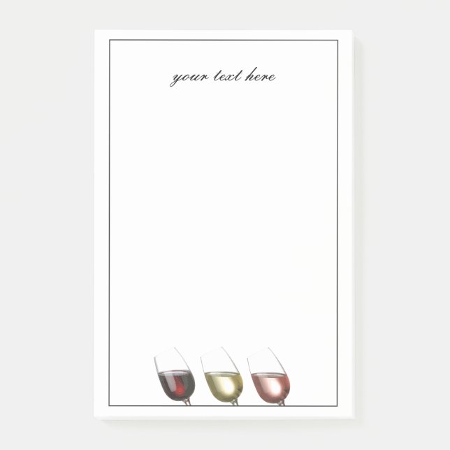 Bloco Post-it Degustação de vinhos (Frente)