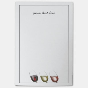Bloco Post-it Degustação de vinhos