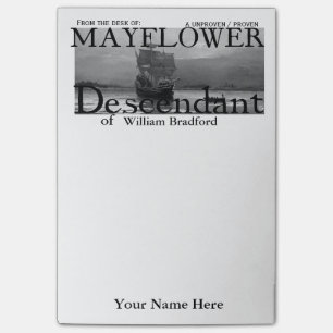 Bloco Post-it Descendente de Mayflower, provado/não demonstrado