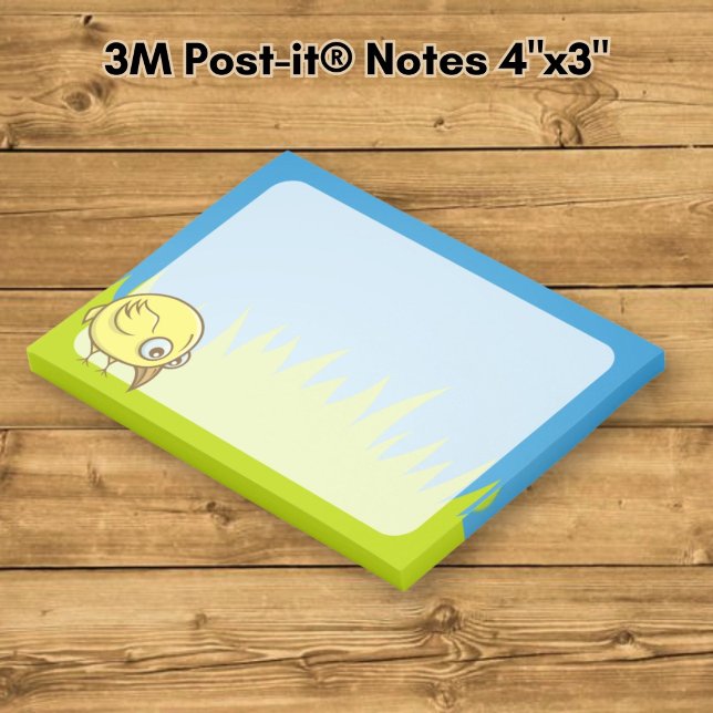 Bloco Post-it Desenho de pássaro amarelo (Criador carregado)
