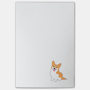 Bloco Post-it Desenhos animados de sorriso do Corgi de Galês do
