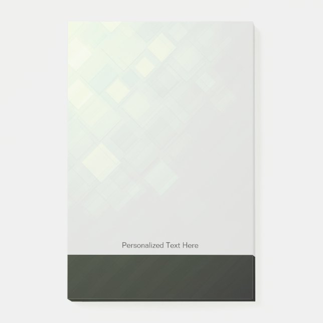 Bloco Post-it Design abstrato verde da tecnologia (Frente)