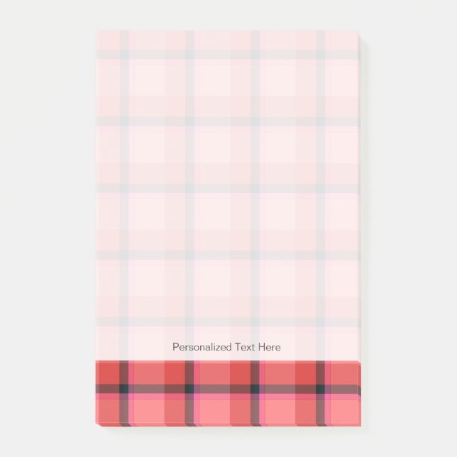 Bloco Post-it Design de Tartan (Frente)