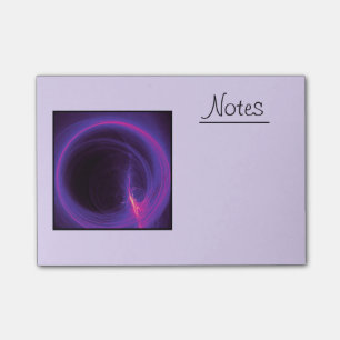 Bloco Post-it Design do abstrato circular rosa e roxa