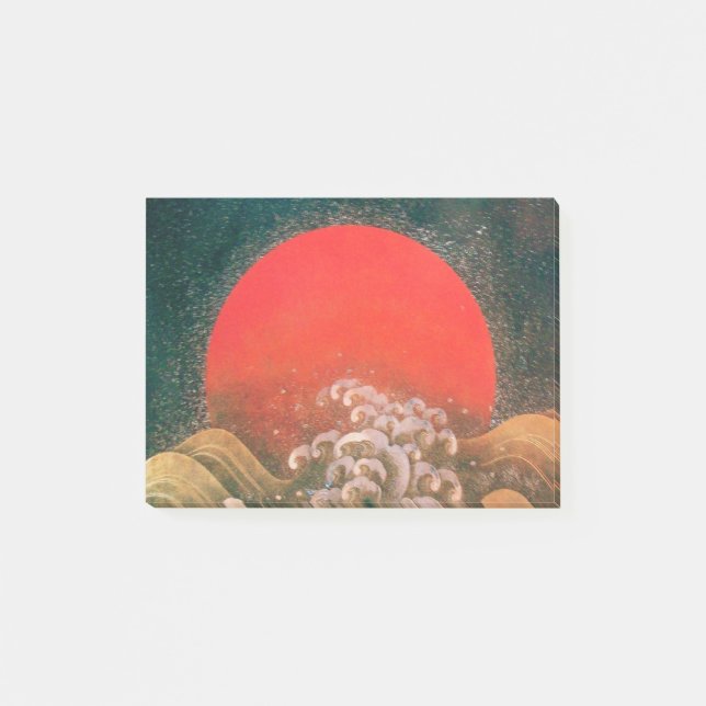 Bloco Post-it DEUSA DO SOL AMATERASU Vermelho Preto Marrom (Frente)