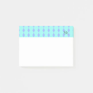 Bloco Post-it Diamantes Roxos com Iniciais