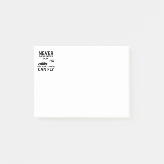 Bloco Post-it Dirigir com cuidado (Frente)