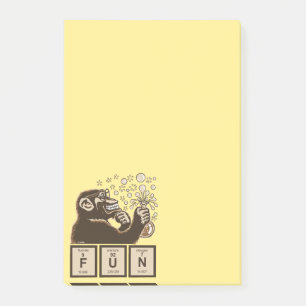 Bloco Post-it Divertimento descoberto macaco da química