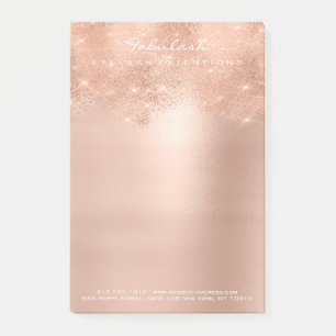 Bloco Post-it Do pó Dourado Sparkly do rosa do rosa do brilho
