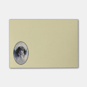 Bloco Post-it Doce Rosy Cheeked Vintage Angel em Nuvens