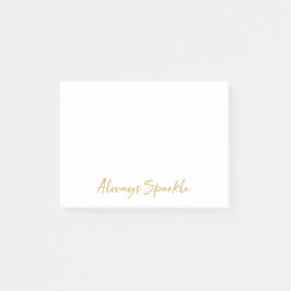 Bloco Post-it Dourado sempre Sparkle