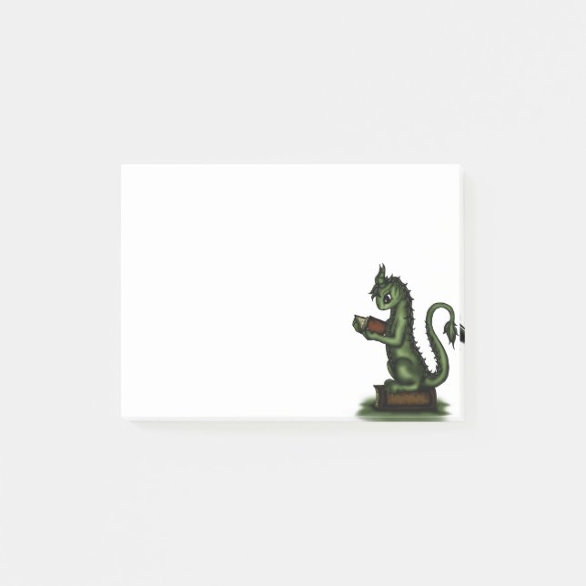 Bloco Post-it Dragão do leitor ávido (Frente)