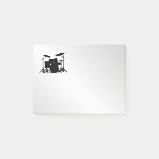 Bloco Post-it Drum Set Music Design (Frente)