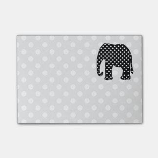 Bloco Post-it Elefante preto e branco das bolinhas