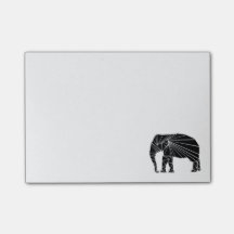 Elefante preto geométrico
