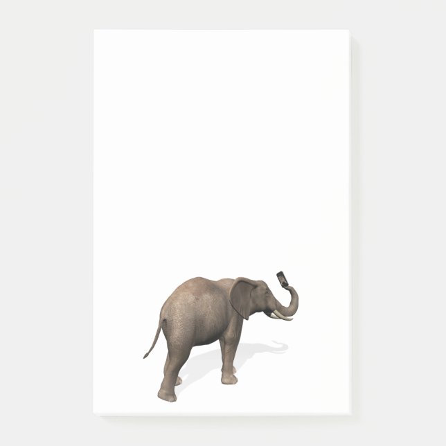 Bloco Post-it Elefante Tomando Uma Selfie (Frente)