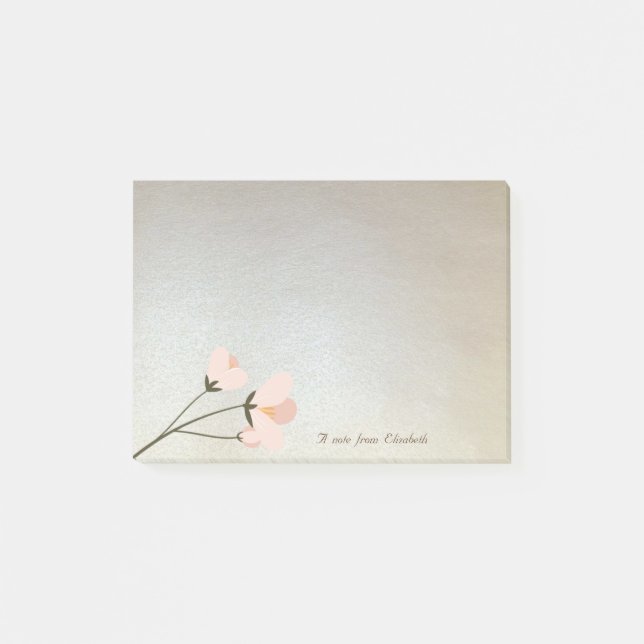 Bloco Post-it Elegante e sofisticado,Flor (Frente)
