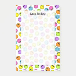 Bloco Post-it Emoji Faces Coloridas Continuam Sorrindo