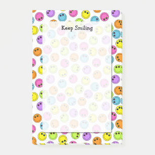 Bloco Post-it Emoji Faces Coloridas Continuam Sorrindo