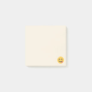 Bloco Post-it Emoji satisfeito enfrenta