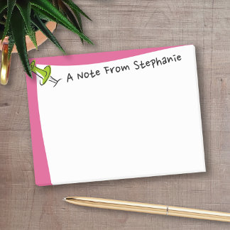 Bloco Post-it Empurre O Pino Da Mesa Do Nome Personalizado