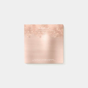 Bloco Post-it Encanto branco do pó Dourado cor-de-rosa magro