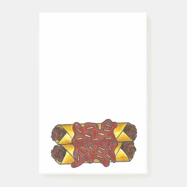 Bloco Post-it Enchilada Enchilada de Queijo de Bean Negro Posta (Frente)