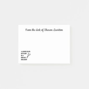 Bloco Post-it Engraçado Hairdresser, Engraçado Hairstylist Barbe