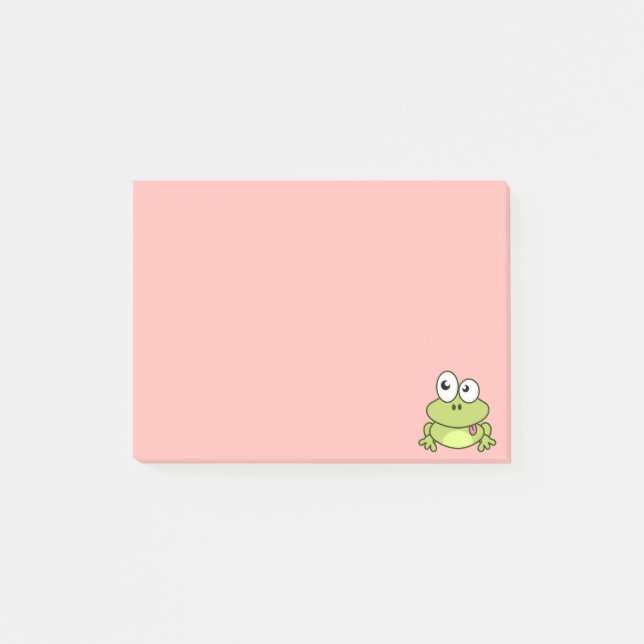 Bloco Post-it Engraçado sapo de desenho animado crianças (Frente)