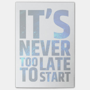 Bloco Post-it Está nunca demasiado atrasado começar