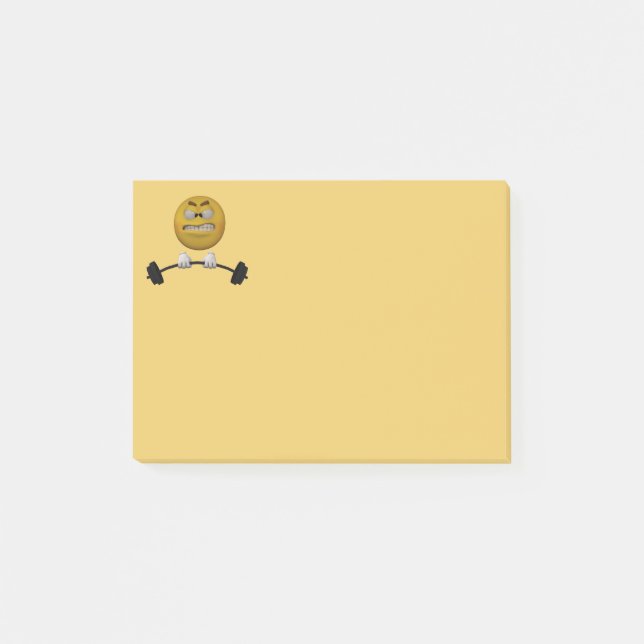Bloco Post-it estilo 3d que Overdoing o Emoticon (Frente)