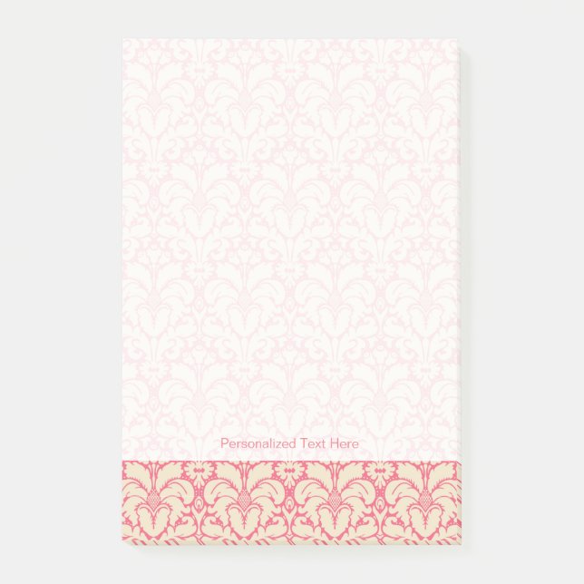 Bloco Post-it Estilo barroco damask background 2 (Frente)