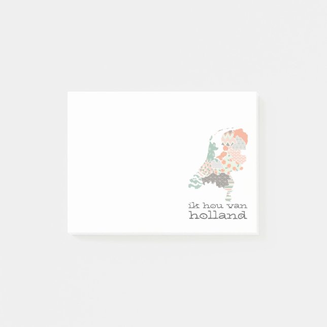 Bloco Post-it Estilo Geométrico de Correspondência da Província  (Frente)