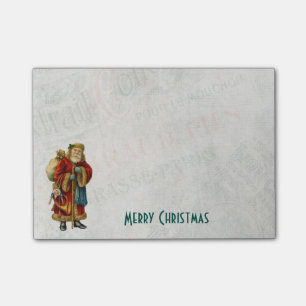 Bloco Post-it Estilo Vintage Pai Natal Papai Noel