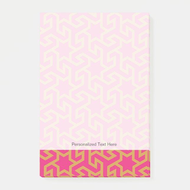 Bloco Post-it Estrela árabe teste padrão dado forma (Frente)