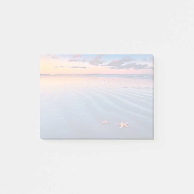 Bloco Post-it Estrela do mar na areia (Frente)