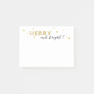 Bloco Post-it Estrelas do ouro - Feliz e Brilho