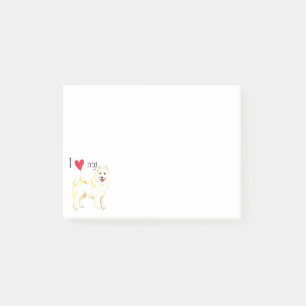 Bloco Post-it Eu amo meu Samoyed