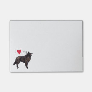 Bloco Post-it Eu amo meu Sheepdog belga