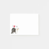 Eu amo meu Sheepdog inglês velho