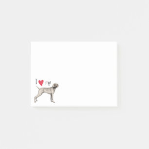 Bloco Post-it Eu amo meu Weimaraner