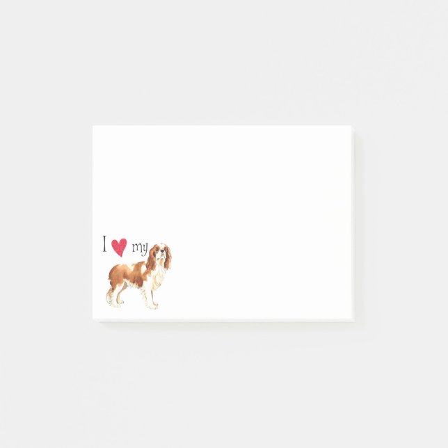 Bloco Post-it Eu amo meus Cavalier (Frente)