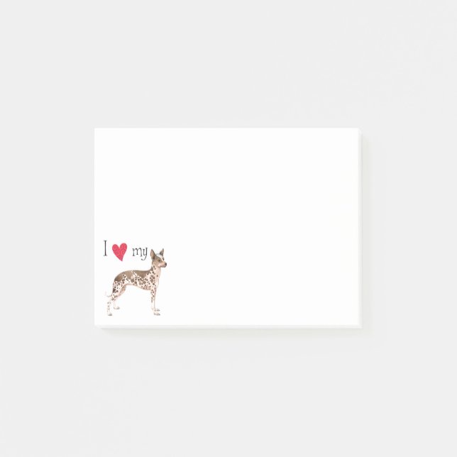 Bloco Post-it Eu amo minha Orquídea Inca Peruana (Frente)