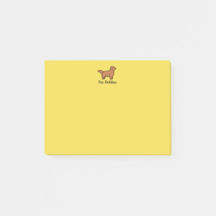 Bloco Post-it Eu sou post-it dourados