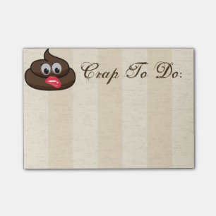 Bloco Post-it Excremento para fazer notas de post-it