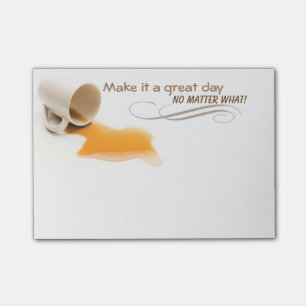 Bloco Post-it Faça-lhe um grande dia não importa o que notas