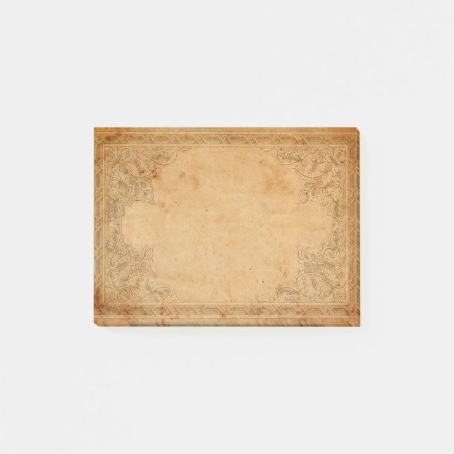 Bloco Post-it Falln envelheceu o papel moldado (Frente)