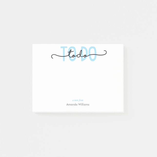 Bloco Post-it FAZER - Azul ADICIONAR SEU NOME BUJO (Frente)