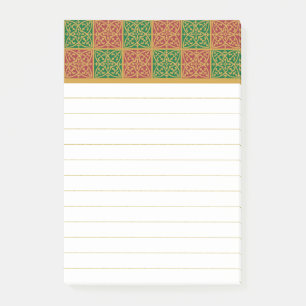 Bloco Post-it Febre Verde Vermelha de Pinças de Arte Lis Lindas
