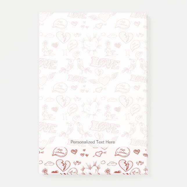 Bloco Post-it Feliz dia dos namorados (Frente)